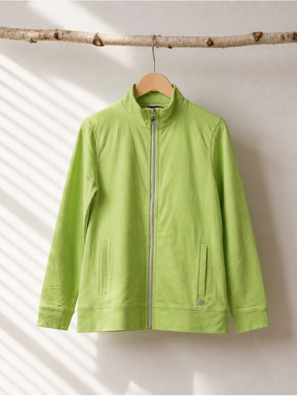 TalbotsLightweight Zip-Up Jacket in Lime Green